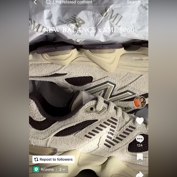 New Balance 9060 x Sydney McLaughlin Linen Stoneware Licorice - Picture 5 of 6